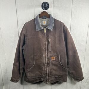 Vintage 90’s Faded Brown Detroit Style Carhartt “DKB” C61-DKB Size Large